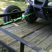 SmartStraps RatchetX Standard Duty Ratchet Tie Down Straps, 1 x 12 ft, 500 lb Safe Work Load, 1,500 lb Break Strength, Padded Handle, Green, 2-Pack