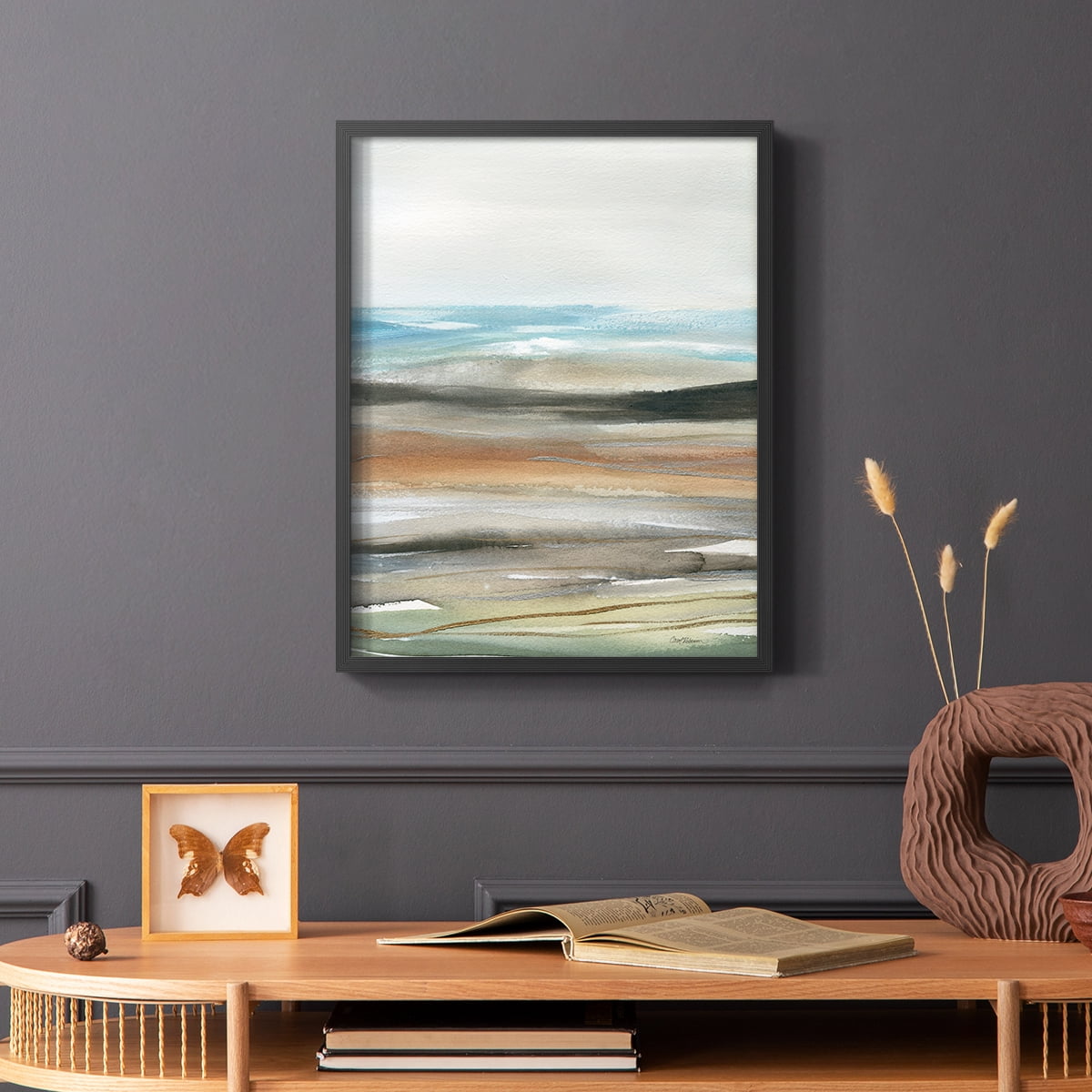 Nature's Many Layers I in Black Solid Wood 8 x 10 Framed Print