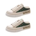thumbnail image 3 of Zapatillas de deporte sin espalda para mujer, zapatos de lona, mocasines, zapatillas de lona, zapatillas casuales sin espalda para damas, niñas, 23-23.5 Yinane Zapatilla informal, 3 of 7