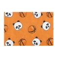 thumbnail image 2 of Toilet Rug Rectangle Bathroom Rugs Non-Slip Soft Plush Machine Washable Contour Bath Mat Funny Panda and Basketball 24x16, 2 of 9