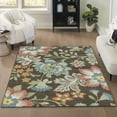 thumbnail image 3 of Mainstays Farmhouse Oversized Floral Gray Multicolor Indoor Area Rug, 4'x5'4", 3 of 10