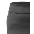 thumbnail image 3 of J. METHOD Women's Midi Skirt Stretch Knit Bodycon Slim Fit Office Elastic Waist Pencil Solid Skirts Made in USA NEWSK10 Charcoal M, 3 of 5
