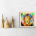 thumbnail image 5 of Diy 5D Diamond Painting By Number Kit, Colorful Lion 40 X 40Cm Diamond Embroidery Kit Animals, Diamond Painting Full 5D Rhinestone Picture Craft For Home Wall Decor, 5 of 5