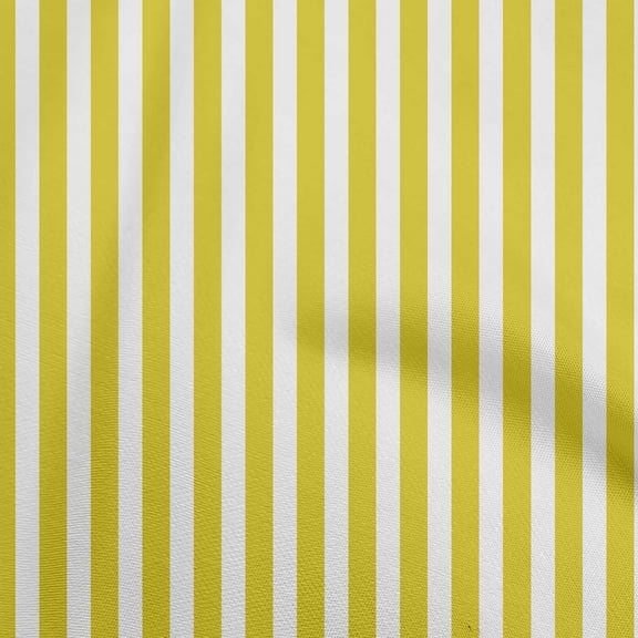 oneOone Cotton Poplin Twill Yellow Fabric Stripes Diy Clothing Quilting Fabric Print Fabric By Yard 56 Inch Wide