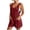 #H-Wine, variant on ZHYou Rompers for Women with 2 Front Pockets Stretch Waist Tied Strap Casual Summer Linen Short Jumpsuits,Navy,Size XL