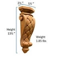 thumbnail image 5 of BingLTD - 13.5" Cherry Basket Weave Corbel - 1 PC (C86-CHER-UNF), 5 of 5