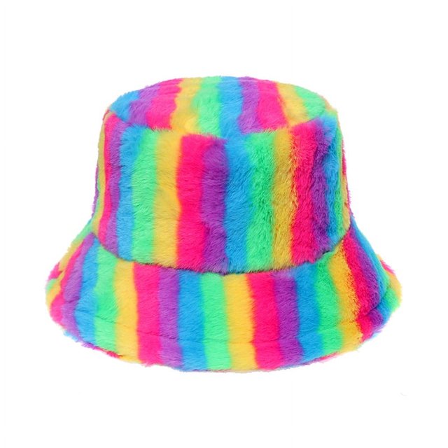 Sombreros de cubo esponjosos de piel sintética de leopardo de vaca para mujer, sombrero de sol cálido para exteriores, gorra de pescador peluda de terciopelo suave, moda de Panamá para niña, Invierno