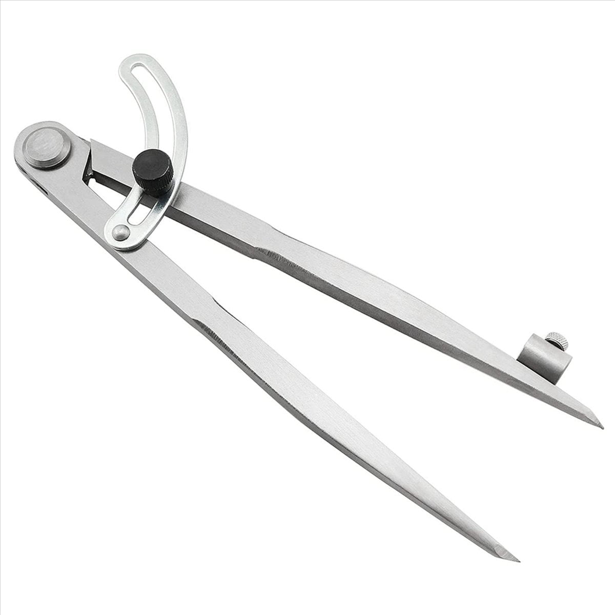2pcs 8 Inch Compass 200mm Wing Divider Scribe Tool with Pencil Holder for Geometry, Wood, Metal and Leather