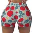 thumbnail image 2 of Lsque Tomato Pattern High Waisted Biker Shorts for Women-Tummy Control Fitness Athletic Workout Running Yoga Gym Shorts,Moisture-Wicking-Large, 2 of 9