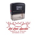 thumbnail image 1 of Printtoo Personalized Red Self Inking Let Love Sparkle Custom Wedding Favor Rubber Stamper-68 x 30 mm, 1 of 6