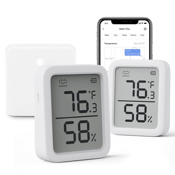 Medidor de Humedad SwitchBot Meter Plus 2+Hub Mini Bluetooth