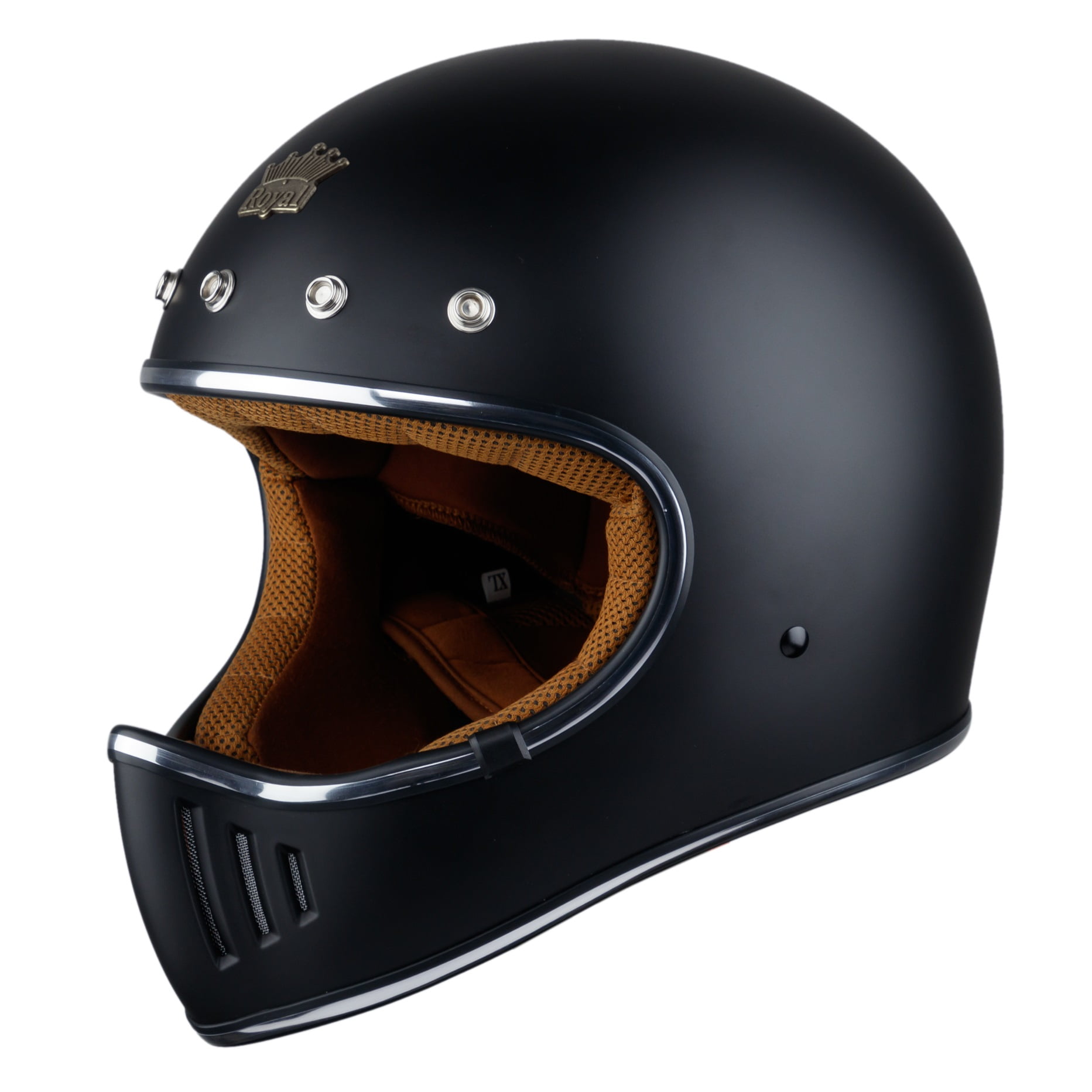 Royal M141 Full Face Motorcycle Helmet DOT Approved Motorcycle Helmet Size S Matte Black