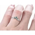 thumbnail image 2 of Emerald CZ Diamond Stackable Matching Band Curved Chevron Engagement Ring Promise Ring 925 Sterling Silver Gemstone Jewelry For Women Gift, 2 of 5