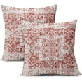 thumbnail image 2 of Red Gray Ethnic Boho Throw Pillow Covers 20X20 Inch Set of 2 Bohemian Carpet Pattern Vintage Pillow Cases Grey Floral Pillow Cover Farmhouse Home Decor for Sofa Couch Porch Outdoor, 2 of 6
