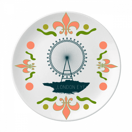 

Britain UK London Eye United Kingdom Flower Ceramics Plate Tableware Dinner Dish