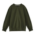 thumbnail image 5 of GuangCheng Mens Waffle Knit Crew Neck Sweatshirts,Baggy,Pullover,Soft,Breathable,Comfortable Loungewear Tops,Army Green,Size M, 5 of 6