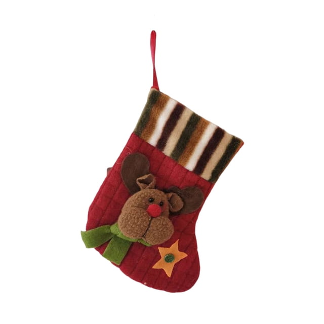 Bearachild Navidad calcetín chimenea pared interior árbol de Navidad colgante pelusas fiesta atmósferas Festival Año Nuevo decoración bolsa Kits de decoración para fiestas Tipo 1 Animal Bearachild HA069817-03B