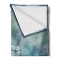thumbnail image 2 of Ocean Soft Flannel Fleece Blanket, Majestic Nautical Sealife and Pirate Boat Ship on a Wavy Deep Sea Art Print, Cozy Plush for Indoor and Outdoor Use, 60" x 80", Blue Grey and White, by Ambesonne, 2 of 5