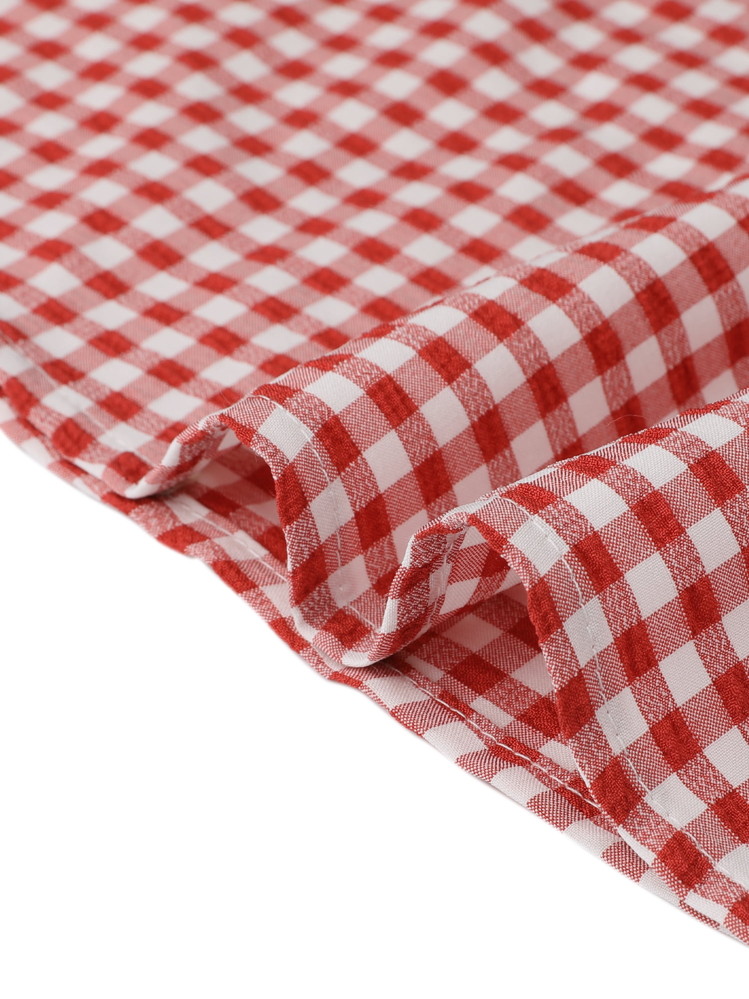 DARING DIVA Women's Gingham Spaghetti Strap Flowy Plaid Smocked Dress XL Red
