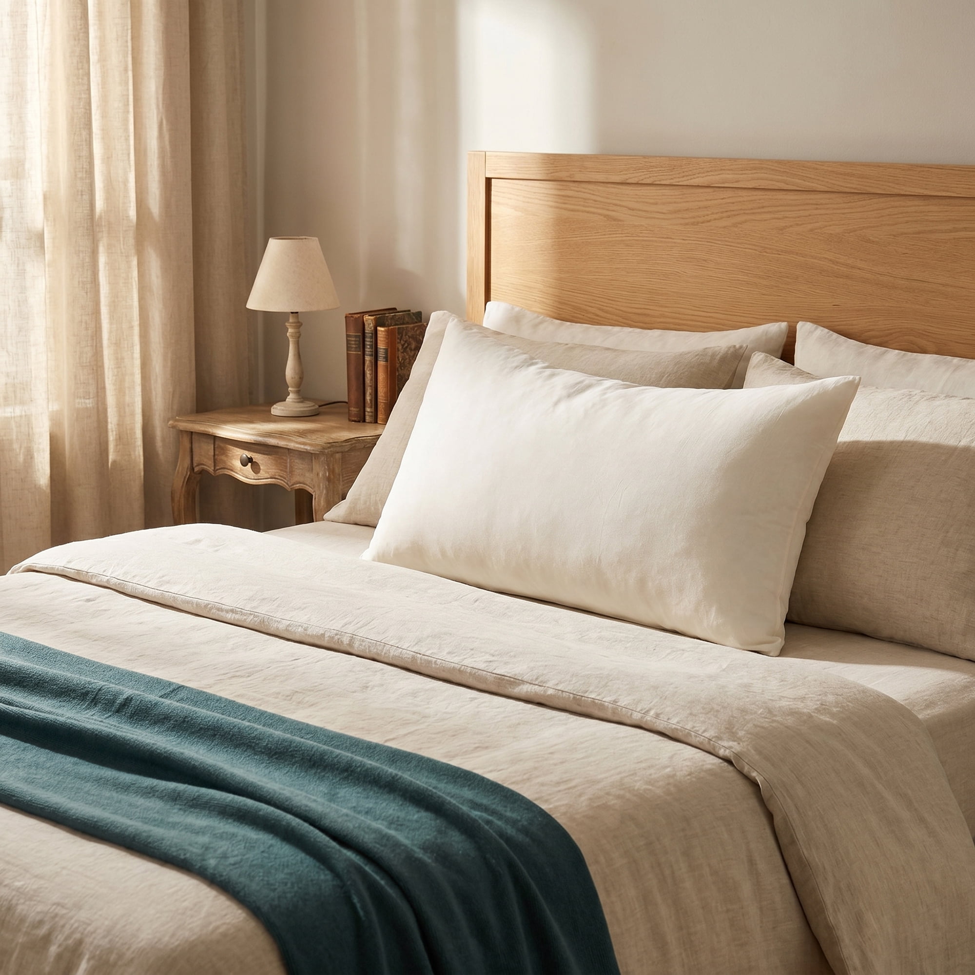 Unique Bargains Cotton Envelope Closure Pillowcases 2 Pack Wrinkle Resistant Bedding White