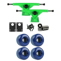 RKP Green Longboard Trucks Wheels Package 70mm x 46mm 83A 293C Blue