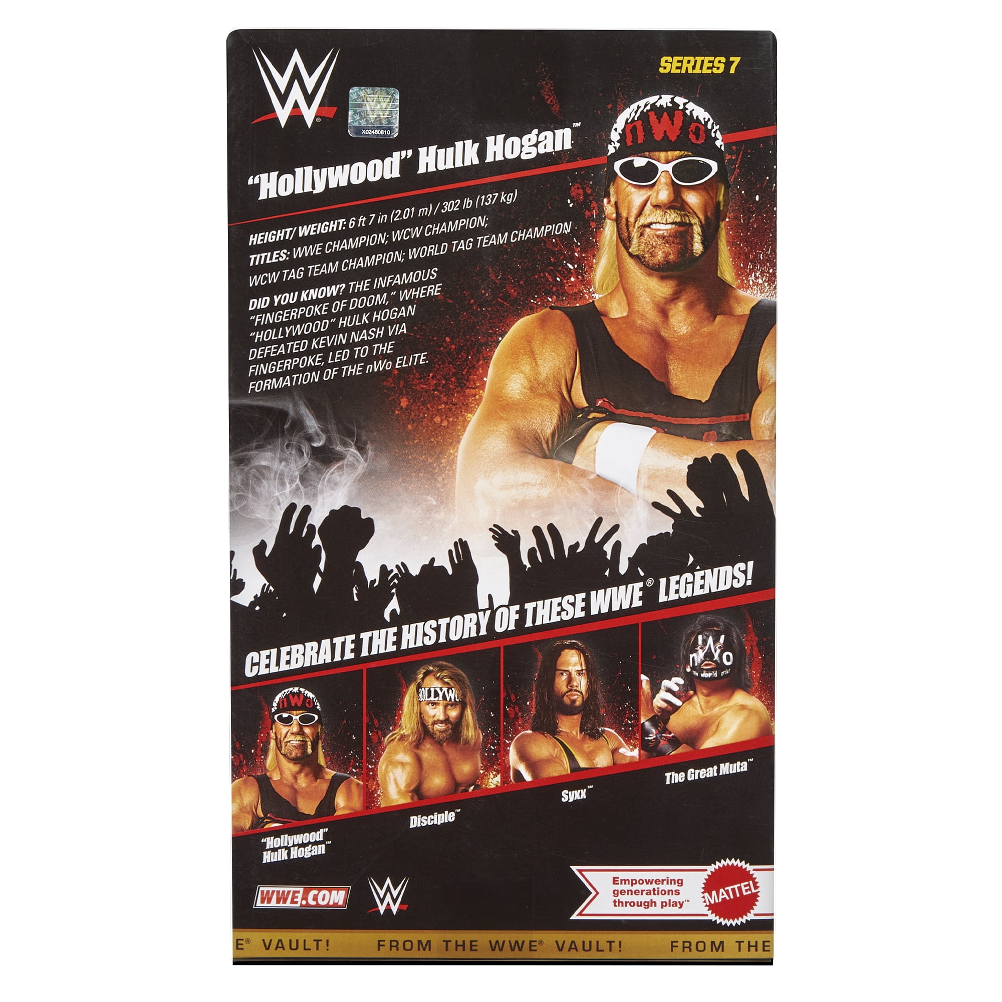 (NWO Wolfpac) Hollywood Hulk Hogan - WWE From the Vault Ringside Exclusive Series 7 Mattel WWE Toy Wrestling Action Figure