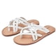 thumbnail image 5 of Sandalias planas Luoika para mujer, anchas, blancas, talla 38 EU, 5 of 8