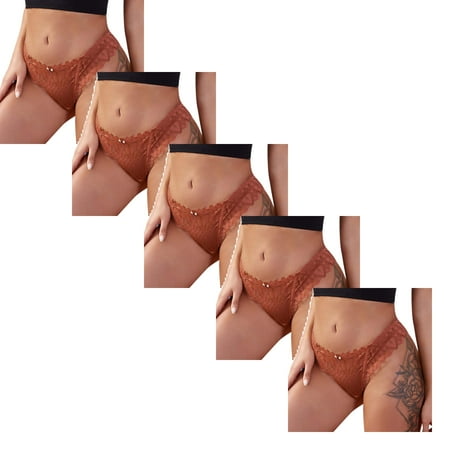

Womens Underwear Brief Lace Ladies Panties5PC