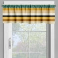 thumbnail image 4 of Ambesonne Farmhouse Valance & Curtain 3 Pcs Set, Sunflowers Cow Bee Summer, 55"x30", Mustard Eggshell Cocoa, 4 of 7