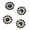 Dark Green, variant on 10PCS 14mm Sunflower-Shaped Rhinestone Claw Up Buttons Crystal Glass Stone Button for Clothes Decoration Sewing Buttons Apparel DIY Accessories