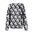 thumbnail image 5 of Hoodies For Women Oversized Winter Cute Sweatshirts Pullover Trendy Fall Clothes, Retro Geometric Print Lightweight Design without Pockets for Fall Winter Comfort,Black,L, 5 of 8