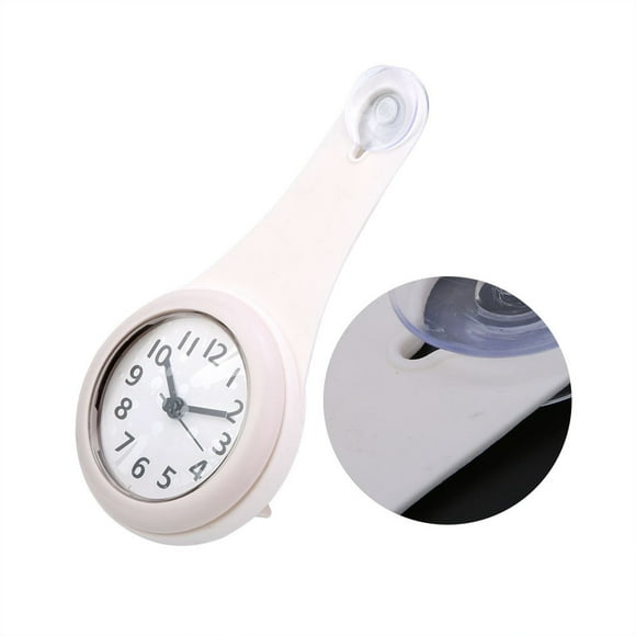 Bathroom Shower Clock, Home Decoration World Time Display Clock, Waterproof Hanging Kitchen Clock, Modern Wall Clock with Suction Cup for Home