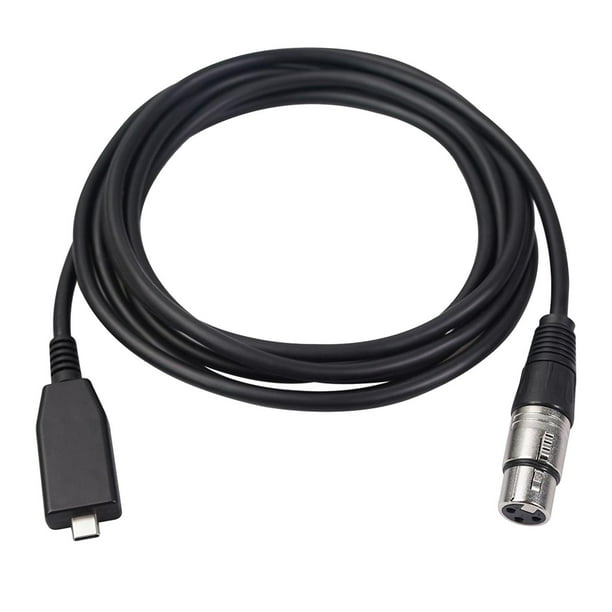 Adaptador de audio XLR Hembra a USB tipo C 2.0 Sunnimix Cable de micrófono USB