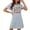 Blue, variant on Sakmal Loose Mumu Nightgowns for Women Stretchy Ultra-Soft Black Thanksgiving Sleepshirt Short Crew Neck Rugby Print Short Sleeve Nightgowns S-2XL