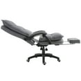 thumbnail image 2 of YYAO 360° Rotating Office Chair, Linen Computer Chair with Retractable Footrest, Gray, 2 of 8