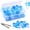 White & Blue - 60 Pack, variant on Ice Cube with Lid & Bin, 60 Pack Plastic Ice Cubes for Drinks , Refreezable Square Ice Cubes for Water Bottles, , , Coffee, , or