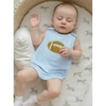 thumbnail image 4 of BemeyourBBs Baby Boy Romper Football Embroidery Stripe Print Round Neck Jumpsuit, 4 of 9