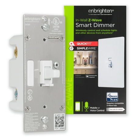 UPC: 0030878462044 | Enbrighten Z-Wave Plus Smart Light Dimmer  46204  White  120V