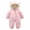 Z098-Pink, variant on Baby Little Girls' Hooded Jacket Boys Bear Romper Jumpsuit Windbreaker Coat Fall Winter Onesie Outwear (D,Blue)