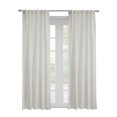 thumbnail image 4 of Loft Living Davos Textered Jacquard Dual Header(Back Tab/Rod Pocket) Single Curtain Panel Light-filtering 52" x 95" in Silver, 4 of 5