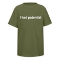 thumbnail image 5 of I Had Potential T Shirt for Men 2026 Summer Short Sleeve Crewneck Casual Loose Funny Sarcastic T-Shirts, 5 of 5