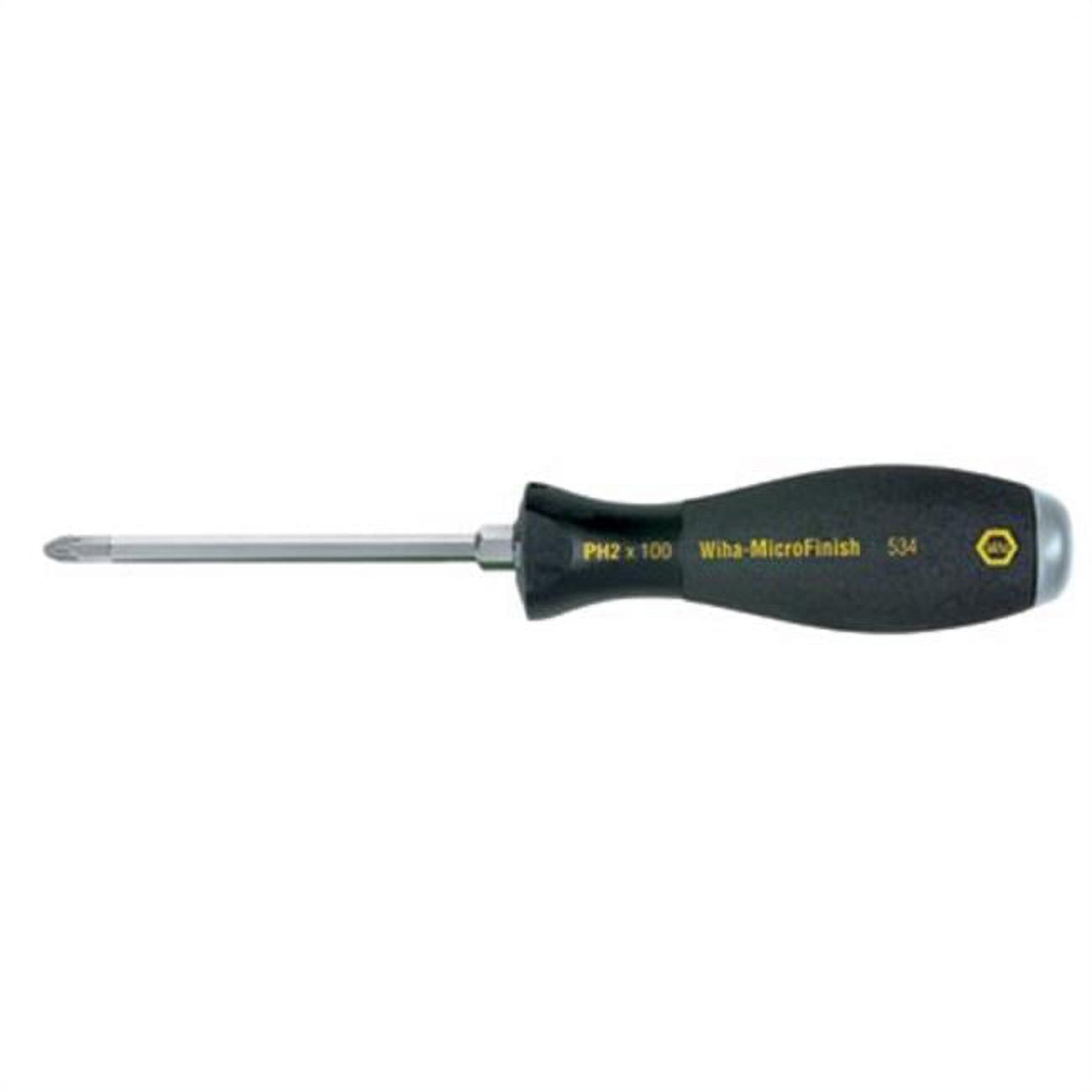 Wiha 53410 MicroFinish X-Heavy Duty Phillips #2 Screwdriver - Professional Grade Tool