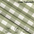 thumbnail image 7 of 60x84 Inch Plaid Linen Table Cloth for Rectangle Tables Green Striped Splicing Durable Tablecloths Farmhouse Checkered Boho Table Cover for Dining Room Outdoor Party Table Decor, 7 of 7