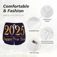 thumbnail image 4 of Balery 2025 Happy New Year 3 Pantalones cortos deportivos para mujer con forro y dos bolsillos, elásticos, para entrenamiento, gimnasio, yoga-X-Large, 4 of 7
