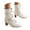White, variant on UngA Cowgirl Boots Women's Western Cowboy Boots Embroidered Mid-Calf Pointed Toe Cowgirl Boot White,7.5