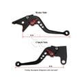 thumbnail image 4 of Red CNC Shorty Brake Clutch Hand Levers Triumph Scrambler Thruxton Bonneville, 4 of 5