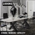 thumbnail image 4 of VEVOR Set of 2 Steel Table Legs, 28”Height 24”Wide Dining Table Legs,Heavy Duty 3.1" Square Box Section X Frame Table Legs,28x24x3.1 Inch Black Color Industrial Country Style Metal Dining Legs, 4 of 9