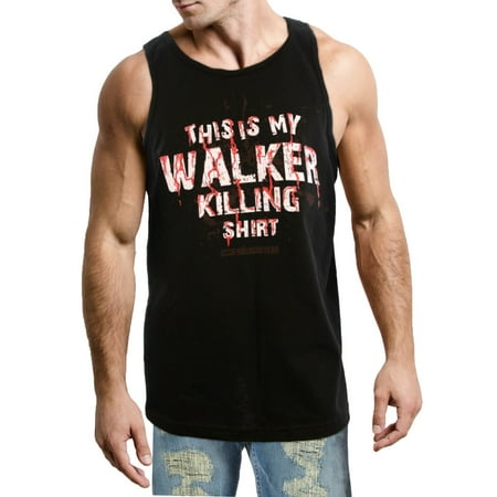 Warthog Tank Killer - The Walking Dead Walker Killer Mens Black Tank Top Shirt | S