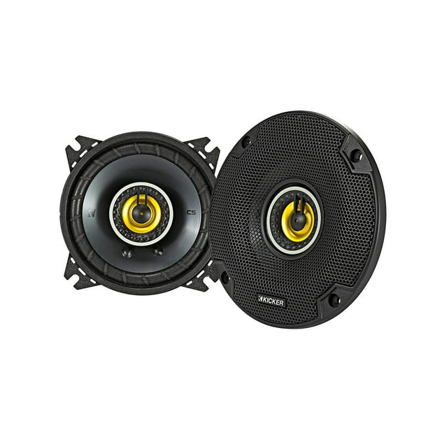 Strak insluiten zadel Kicker CS Series CSC4 4 Inch Car Audio Speaker with Woofers, Yellow (2  Pack) - Walmart.com