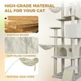 thumbnail image 5 of Jopath Cat Condo 84 In Beige Cat Tree Tower Sturdy Large Cat Tower With Large Condo Sisal Scratching Post Big Hammock And Top Platform For Adult Cats Kittens, 5 of 7